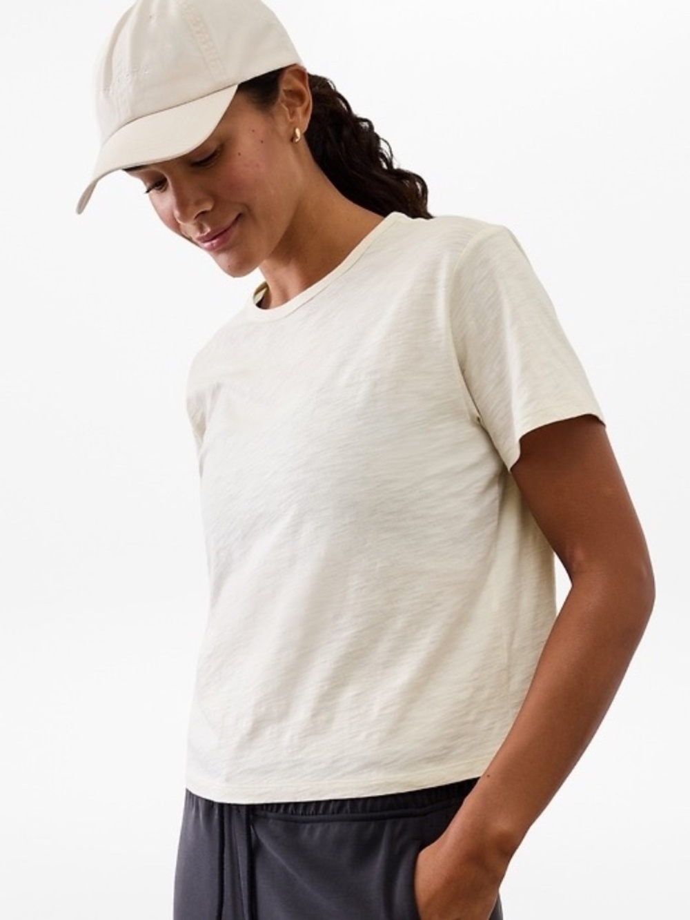 Athleta Essential Slub Tee Medium GUC
